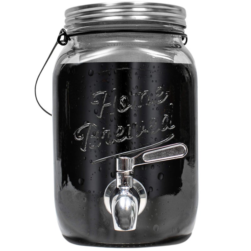 Willow & Everett Cold Brew Coffee & Iced-Tea Maker Pitcher, 2 L Glass Dispenser w/Metal Spigot & Mesh Filter Iced Coffee & Sun Tea Brewing System - Image 1